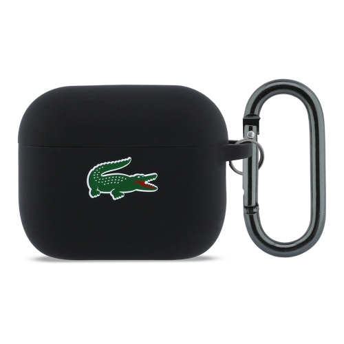 Lacoste для AirPods Pro 3 чехол Liquid silicone Croc Logo Black