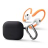 Чехол Uniq NEXO Liquid silicone +carabin +Sports ear hooks для AirPods 3 (2021), серый