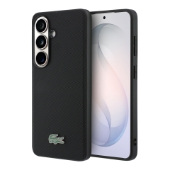 Lacoste для Galaxy S26+ чехол PVC Lacquer Metal logo Hard Black (MagSafe)