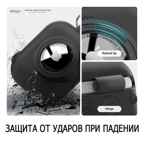 Чехол Elago Unique AT Snarpshot Hang case для AirPods 3 (2021), Black