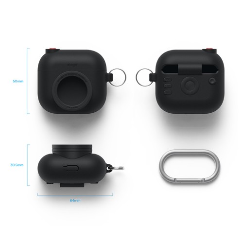Чехол Elago Unique AT Snarpshot Hang case для AirPods 3 (2021), Black