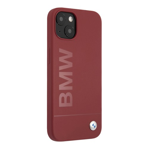 Чехол BMW Signature Liquid Silicone Laser logo для iPhone 13, красный (Magsafe)
