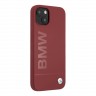Чехол BMW Signature Liquid Silicone Laser logo для iPhone 13, красный (Magsafe)