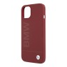 Чехол BMW Signature Liquid Silicone Laser logo для iPhone 13, красный (Magsafe)