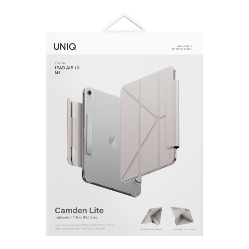 Uniq для iPad Air 13 (2024-2026) чехол Camden Lite (Detachable Pencil sleeve) Ivory