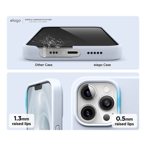 Чехол Elago MagSafe Soft Silicone для iPhone 13 Pro Max, голубой