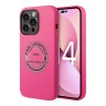 Чехол Lagerfeld Liquid silicone Round RSG logo для iPhone 14 Pro, розовый