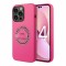 Чехол Lagerfeld Liquid silicone Round RSG logo для iPhone 14 Pro, розовый