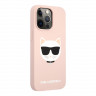 Уценка Чехол Karl Lagerfeld Liquid Silicone Choupette для iPhone 13 Pro Max, розовый