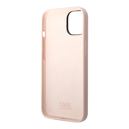 Чехол Lagerfeld Liquid silicone Karl's Head Hard для iPhone 14 Plus, розовый