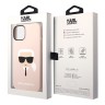 Чехол Lagerfeld Liquid silicone Karl's Head Hard для iPhone 14 Plus, розовый