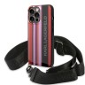 Чехол Lagerfeld Crossbody PC/TPU Color stripes with Strap Hard для iPhone 13 Pro Max, розовый