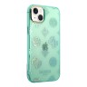 Чехол Guess Peony glitter Electroplated camera Hard для iPhone 14, Turquoise
