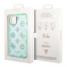 Чехол Guess Peony glitter Electroplated camera Hard для iPhone 14, Turquoise