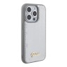 Guess для iPhone 15 Pro Max чехол Sequins Script metal logo Hard Silver