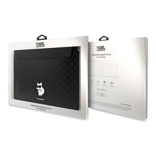 Karl Lagerfeld для ноутбуков 13"/14" чехол Saffiano Sleeve Monogram NFT Choupette Black