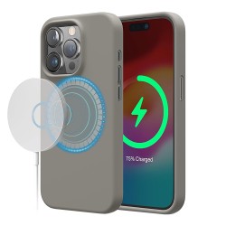 Elago для iPhone 15 Pro чехол Soft silicone (Liquid) Medium Gray (MagSafe)