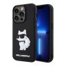 Lagerfeld для iPhone 15 Pro чехол 3D Rubber NFT Choupette Hard Black