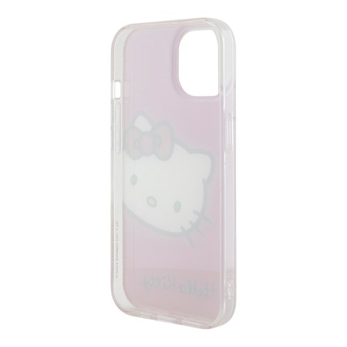 Hello Kitty для iPhone 15 чехол PC/TPU Kitty Head Hard Pink