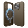 Elago для iPhone 15 Pro чехол PU Leather Taupe (MagSafe)