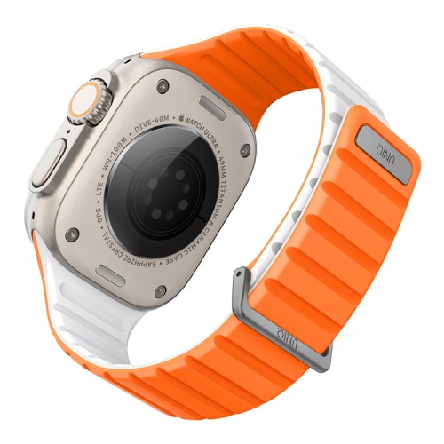 Uniq для Apple Watch 49-46-45-44 mm ремешок Revix EVO reversible Magnetic Amber Orange/White