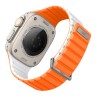 Uniq для Apple Watch 49/45/44/42 mm ремешок Revix EVO reversible Magnetic Amber Orange/White