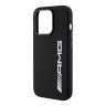 AMG для iPhone 15 Pro чехол Liquid silicone Big Logo Hard Black (MagSafe)