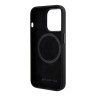 AMG для iPhone 15 Pro чехол Liquid silicone Big Logo Hard Black (MagSafe)