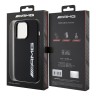 AMG для iPhone 15 Pro чехол Liquid silicone Big Logo Hard Black (MagSafe)