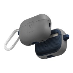Uniq для Airpods Pro 2 чехол CLYDE Lock case Chalk Grey/Marine Blue