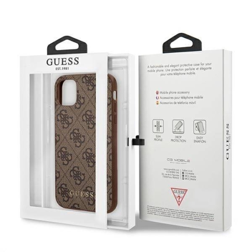 Чехол Guess 4G Collection Hard для iPhone 11, коричневый