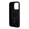 Karl Lagerfeld для iPhone 15 Pro Max чехол Liquid Silicone NFT Karl Head Hard Black (MagSafe)