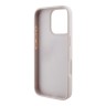 Guess для iPhone 16 Pro Max чехол PU кожа 4G Triangle Diamond logo Pink