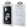 Karl Lagerfeld для iPhone 16 чехол 3D Rubber NFT Karl&Choupette Black