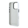 Karl Lagerfeld для iPhone 16 Pro чехол Liquid silicone Signature Metal logo & Camera frame Hard White