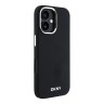 DKNY для iPhone 16 чехол Liquid Silicone Metal logo and Camera frame Hard Black (MagSafe)
