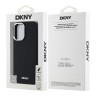 DKNY для iPhone 16 чехол Liquid Silicone Metal logo and Camera frame Hard Black (MagSafe)