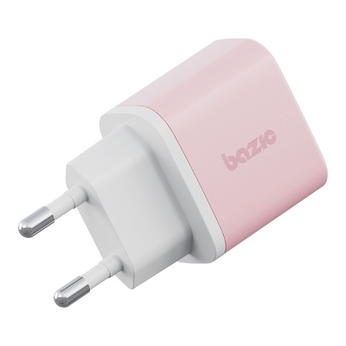Energea СЗУ Bazic GoPort Velox Kit GaN35, USB-C+USB-A +кабель Weave USB-C to C 1.5m Peach