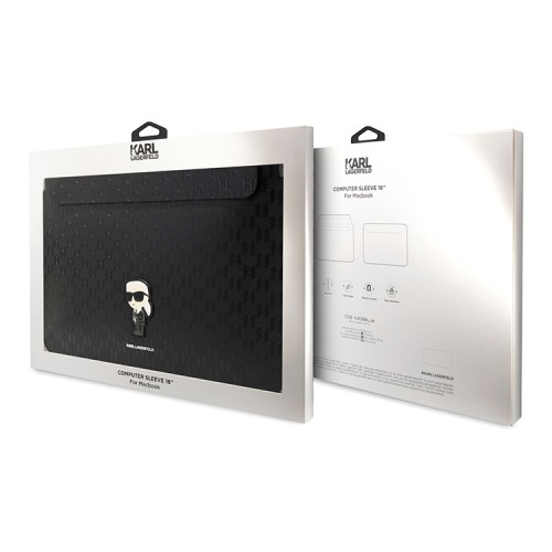 Karl Lagerfeld для ноутбуков 16" чехол Saffiano Sleeve Monogram NFT Karl Ikonik Black