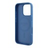 Guess для iPhone 16 Pro Max чехол PU 4G with Round Patch Metal logo Hard Blue (MagSafe)