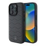 Mercedes для iPhone 16 Pro Max чехол Leather Waves Metal logo Hard Antracite Grey
