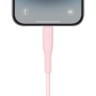 Energea Кабель FLOW USB-C to Lightning MFI C94 PD60W 3A Nanoweave Magnetic tie Pink 1.5m