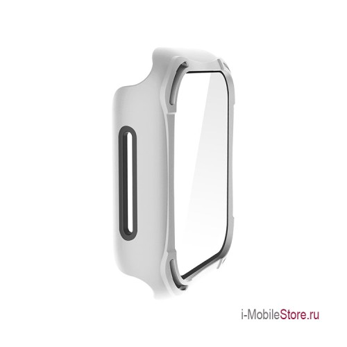 Чехол со стеклом Uniq Torres 9H glass Anti-microbial для Apple Watch 4/5/6/SE 40 мм, белый