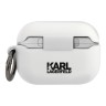 Чехол Karl Lagerfeld Silicone с кольцом для Airpods Pro, белый