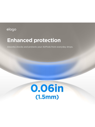 Elago для AirPods Pro 3 чехол Liquid Hybrid Hang case Stone