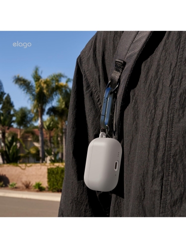 Elago для AirPods Pro 3 чехол Liquid Hybrid Hang case Stone