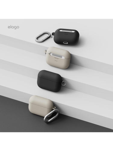 Elago для AirPods Pro 3 чехол Liquid Hybrid Hang case Stone