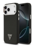 Guess для iPhone 17 Pro чехол PU Grained leather Triangle metal logo & Camera Hard Black (MagSafe)