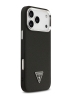 Guess для iPhone 17 Pro чехол PU Grained leather Triangle metal logo & Camera Hard Black (MagSafe)