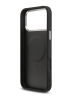 Guess для iPhone 17 Pro чехол PU Grained leather Triangle metal logo & Camera Hard Black (MagSafe)
